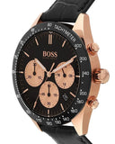 Hugo Boss Talent Chronograph Black Dial Black Leather Strap Watch For Men - 1513580 Authentic Buy Shop Now