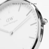 Daniel Wellington Classic Glasgow White Dial Two Tone NATO Strap Watch For Men - DW00100018 Authentic Buy Shop Now