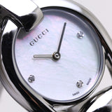 Gucci Horsebit Collection Diamonds Mother of Pearl Dial Silver Steel Strap Watch For Women - YA139506 Authentic Buy Shop Now