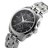 Tissot Couturier Chronograph Black Dial Silver Steel Strap Watch For Men - T035.617.11.051.00 Authentic Buy Shop Now