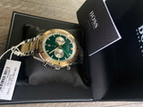 Hugo Boss Santiago Green Dial Two Tone Steel Strap Watch for Men - 1513872 Authentic Buy Shop Now