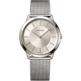 Calvin Klein Minimal White Dial Silver Mesh Bracelet Watch for Men - K3M22126 Authentic Buy Shop Now