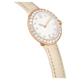 Swarovski Certa Crystals Silver Dial Beige Leather Strap Watch for Women - 5672968 Authentic Buy Shop Now