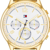 Tommy Hilfiger Harper Chronograph White Dial Gold Steel Strap Watch For Women - 1782223 Authentic Buy Shop Now