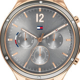 Tommy Hilfiger Eve Chronograph Quartz Grey Dial Rose Gold Steel Strap Watch For Women - 1782277 Authentic Buy Shop Now