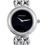 Versace V-Flare Quartz Black Dial Silver Steel Strap Watch for Women - VEBN00618 Authentic Buy Shop Now