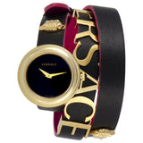 Versace V-Flare Quartz Black Dial Black Leather Strap Watch for Women - VEBN00218 Authentic Buy Shop Now