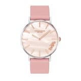 Coach Perry Mother of Pearl Pink Dial Pink Leather Strap Watch for Women - 14503244 Authentic Buy Shop Now