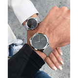 Calvin Klein Minimal Grey Dial Silver Mesh Bracelet Watch for Men - K3M211Y3 Authentic Buy Shop Now