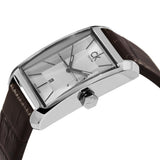 Calvin Klein Window Silver Dial Brown Leather Strap Watch for Women - K2M23126 Authentic Buy Shop Now