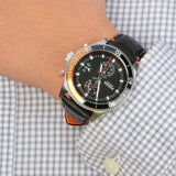 Fossil Wakefield Chronograph Black Dial Black Leather Strap Watch for Men - CH2953 Authentic Buy Shop Now