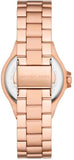 Michael Kors Lennox Three Hand Silver Dial Rose Gold Steel Strap Watch For Women - MK7279 Authentic Buy Shop Now