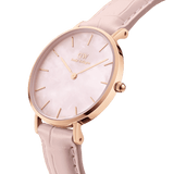 Daniel Wellington Petite Rouge Pink Dial Pink Leather Strap Watch For Women - DW00100511 Authentic Buy Shop Now