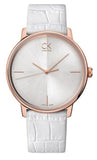 Calvin Klein Accent White Dial White Leather Strap Watch for Women - K2Y2X6K6 Authentic Buy Shop Now