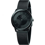 Calvin Klein Minimal Black Dial Black Mesh Bracelet Watch for Men - K3M224B1 Authentic Buy Shop Now