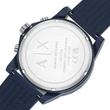 Armani Exchange Outerbanks Chronograph Blue Dial Blue Silicone Strap Watch For Men - AX7128 Authentic Buy Shop Now