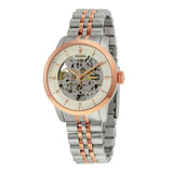 Fossil Townsman Automatic Skeleton White Dial Two Tone Steel Strap Watch for Men - ME3075 Authentic Buy Shop Now