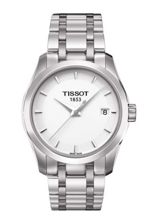 Tissot T Trend Couturier White Dial Silver Steel Strap Watch For Women - T035.210.11.011.00 Authentic Buy Shop Now