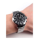 Tommy Hilfiger Trent Chronograph Black Dial Silver Steel Strap Watch for Men - 1791054 Authentic Buy Shop Now