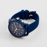 Armani Exchange Outerbanks Chronograph Blue Dial Blue Silicone Strap Watch For Men - AX1327 Authentic Buy Shop Now