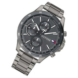 Tommy Hilfiger Bank Grey Dial Grey Steel Strap Watch for Men - 1791719 Authentic Buy Shop Now