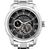 Bulova BVA Dual Aperture Black Dial Silver Steel Strap Watch for Men - 96A119 Authentic Buy Shop Now