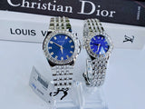 Bulova Phantom Baguette Crystal Blue Dial Silver Steel Strap Watch for Men - 96A254 Authentic Buy Shop Now