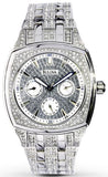 Bulova Crystal Collection Phantom Silver Dial Silver Steel Strap Watch for Men - 96C002 Authentic Buy Shop Now