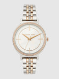 Michael Kors Cinthia Mother of Pearl Dial Two Tone Steel Strap Watch For Women - MK3831 Authentic Buy Shop Now