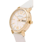 Marc Jacobs Fergus White Dial White Leather Strap Watch for Women - MBM8653 Authentic Buy Shop Now