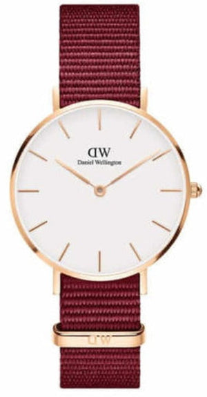 Daniel Wellington Petite Roselyn White Dial Red Nylon Strap Watch For Women - DW00100291 Authentic Buy Shop Now