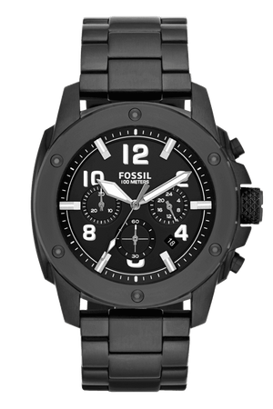 Fossil Machine Chronograph Black Dial Black Steel Strap Watch for Men - FS4927 Authentic Buy Shop Now