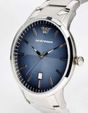 Emporio Armani Renato Blue Dial Silver Steel Strap Watch For Men - AR2472 Authentic Buy Shop Now