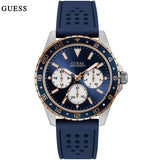 Guess Odyssey Multifunction Blue Dial Blue Rubber Strap Watch For Men - W1108G4 Authentic Buy Shop Now