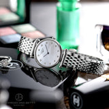 Longines La Grande Classique Diamonds White Dial Silver Steel Strap Watch for Women - L4.209.4.87.6 Authentic Buy Shop Now