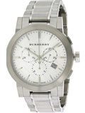 Burberry The City Chronograph Silver Dial Silver Steel Strap Watch for Men - BU9350 Authentic Buy Shop Now