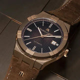 Maurice Lacroix Aikon Automatic Brown Dial Brown Leather Strap Watch For Men - AI6008-BRZ01-730-3 Authentic Buy Shop Now