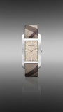 Burberry Nova Check Silver Dial Two Tone Leather Strap Watch For Women - BU9404 Authentic Buy Shop Now