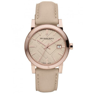 Burberry The City Beige Dial Beige Leather Strap Watch for Women - BU9109 Authentic Buy Shop Now