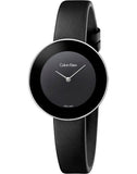 Calvin Klein Chic Black Dial Black Leather Strap Watch for Women - K7N23CB1 Authentic Buy Shop Now