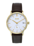 Hugo Boss Corporal White Dial Brown Leather Strap Watch for Men - 1513640 Authentic Buy Shop Now