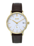 Hugo Boss Corporal White Dial Brown Leather Strap Watch for Men - 1513640 Authentic Buy Shop Now