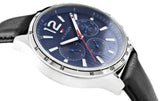 Tommy Hilfiger Gavin Blue Dial Blue Leather Strap Watch for Men - 1791468 Authentic Buy Shop Now