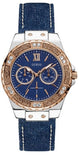 Guess Limelight Quartz Analog Blue Dial Blue Denim Strap Watch For Women - W0775l10 Authentic Buy Shop Now