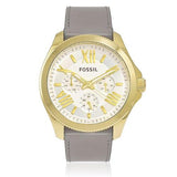 Fossil Cecile Champagne Dial Grey Leather Strap Watch for Women - AM4529 Authentic Buy Shop Now