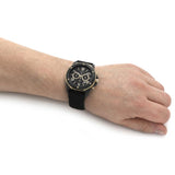 Bulova Marine Star Chronograph Black Dial Black Rubber Strap Watch for Men - 98B278 Authentic Buy Shop Now