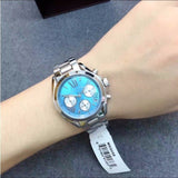 Michael Kors Bradshaw Chronograph Blue Dial Silver Steel Strap Watch For Women - MK6098 Authentic Buy Shop Now