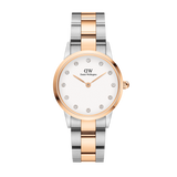 Daniel Wellington Iconic Link White Dial Two Tone Steel Strap Watch For Women - DW00100358 Authentic Buy Shop Now