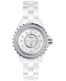 Chanel J12 Quartz Diamonds White Dial White Steel Strap Watch for Women - J12 H3110 Authentic Buy Shop Now