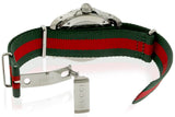 Gucci Dive White Dial Red & Green Nylon Strap Watch For Men - YA136207 Authentic Buy Shop Now
